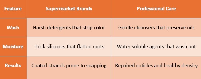 Supermarket Brands and Professional Care Table