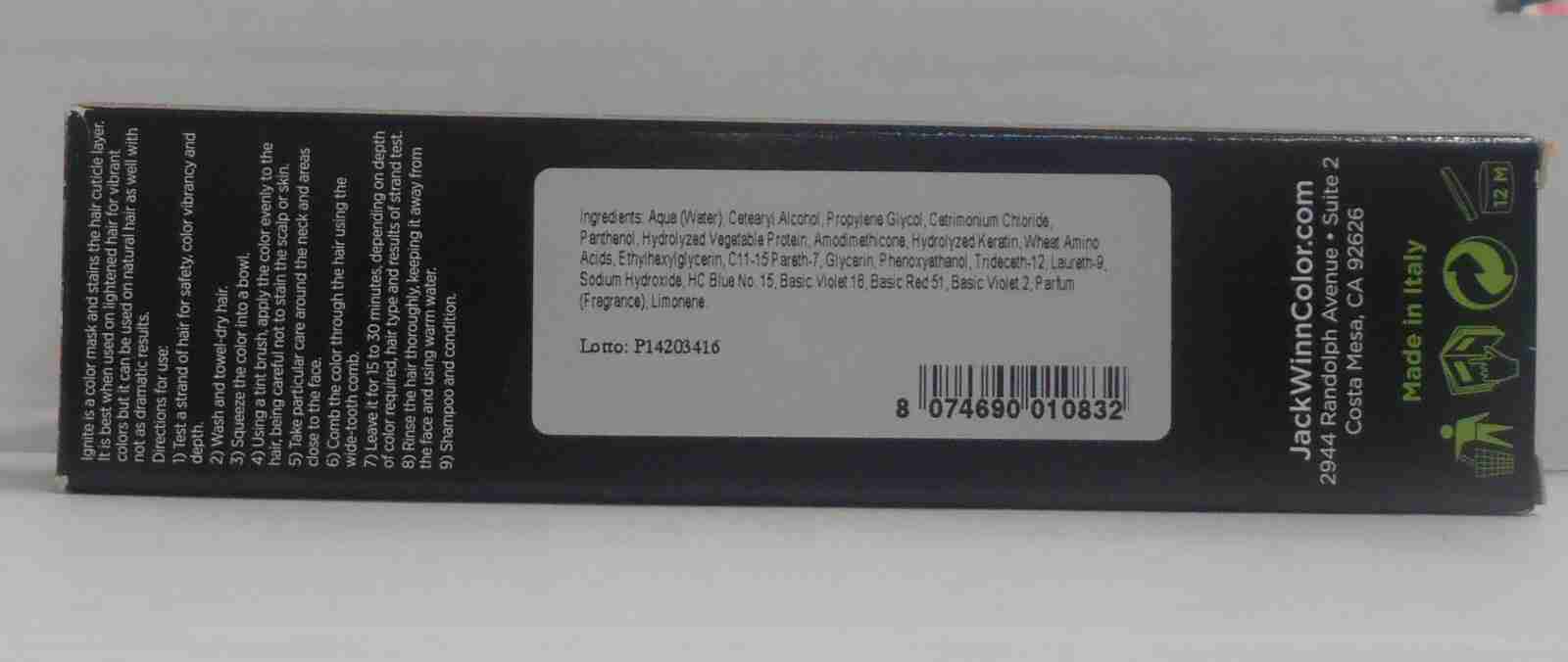 JACK WINN COLOR IGNITE Direct Deposit VIVID Coloring Mask Hair Color~ 2.03 fl oz - Image 2