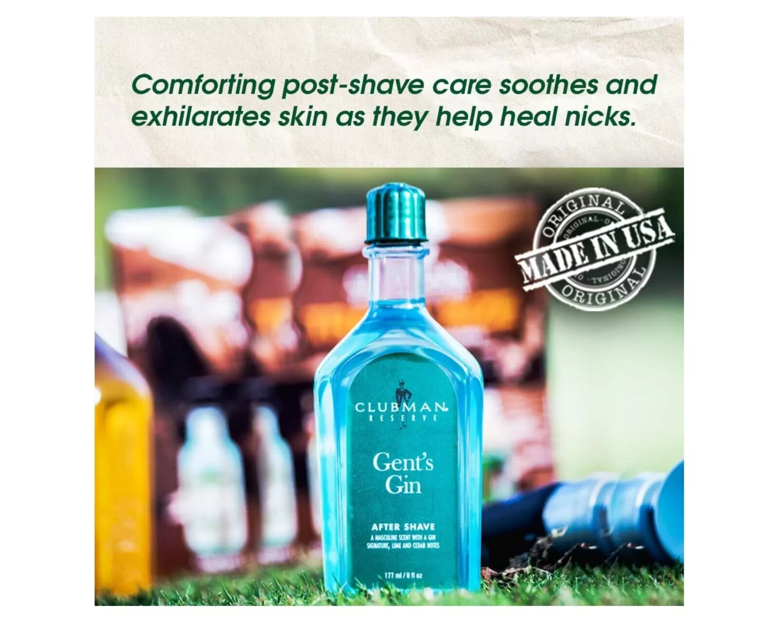 Clubman Pinaud Reserve Gent's Gin After Shave Lotion 6 fl oz - Image 4