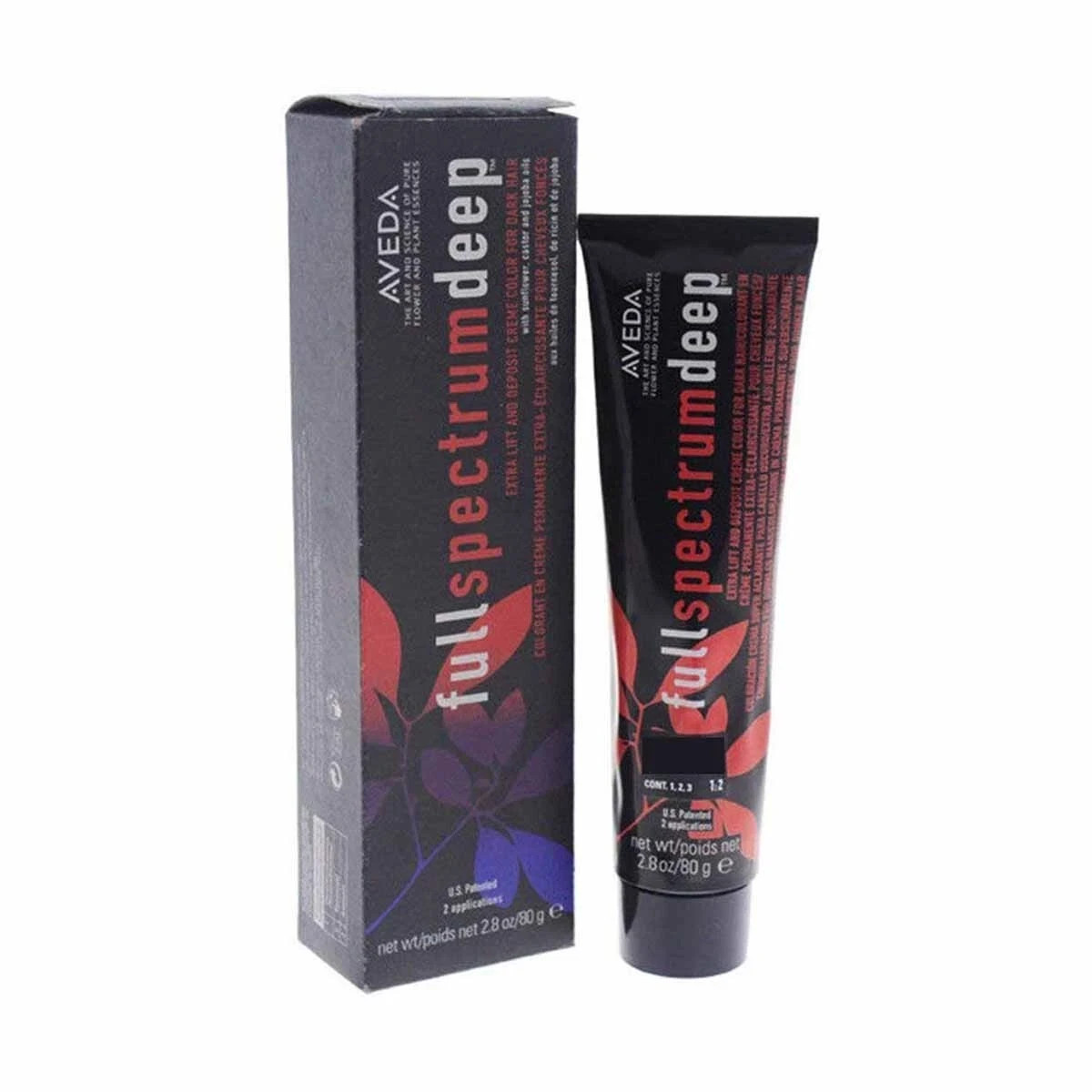AVEDA Full Spectrum DEEP Extra Lift Deposit Creme Hair Color 2.8oz (Black Bx)