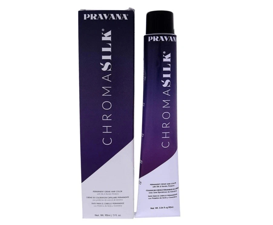 New Package PRAVANA CHROMA Silk AND Keratin Protein Permanent Hair Color 3 fl oz