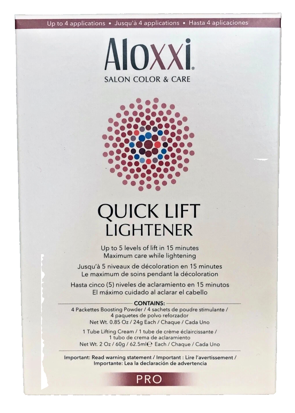 ALOXXI SALON CARE QUICK LIFT LIGHTENER UP TO 5 LEVELS OF LIGHTENING 7 oz.