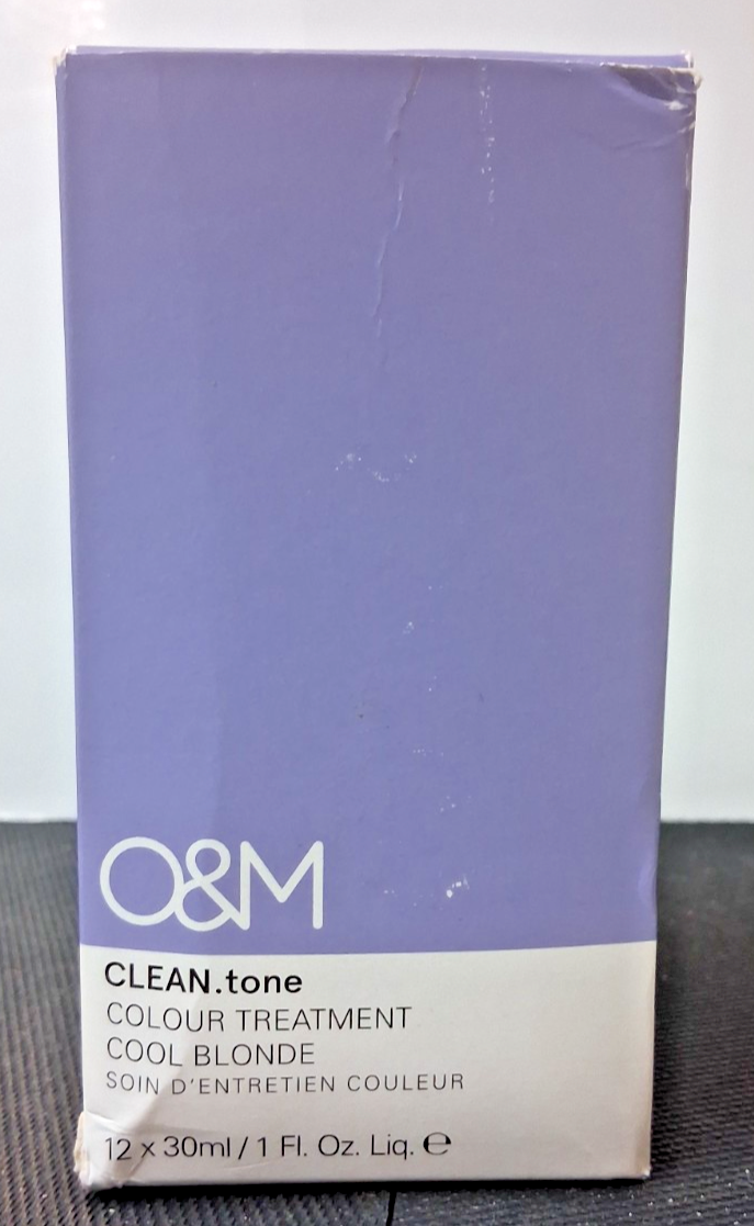 O&M CLEAN TONE COLOUR TREATMENT COOL BLONDE 12 PACKETS @ 30ml LOT OF 2 PCKTS.