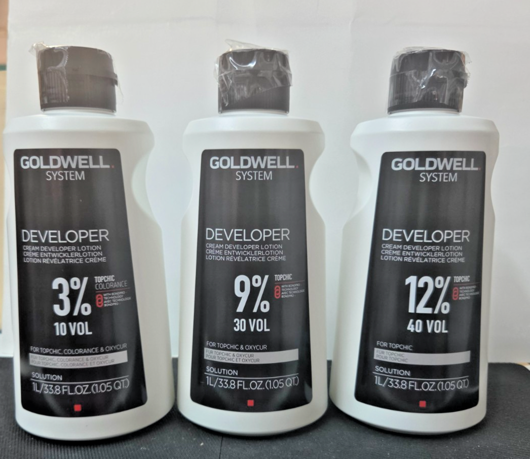 GOLDWELL CREAM DEVELOPER FOR TOPCHIC COLOR & OXYCUR *CHOOSE VOLUME* 33.8 fl. oz.