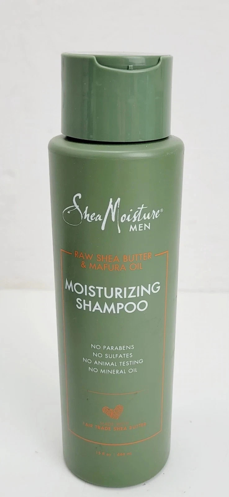 New! SHEA MOISTURE Men's Shea Butter And Mafura Oil Moisturizing Shampoo, 15 OZ