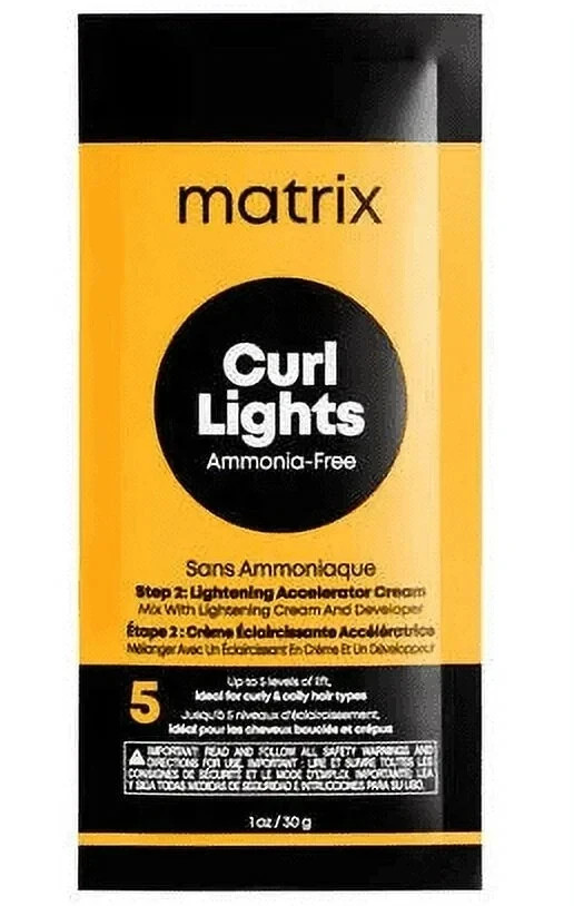 MATRIX CURL LIGHTS AMMONIA-FREE STEP 2:LIGTENING CREAM 6 x 1 oz PACKETS IN BOX