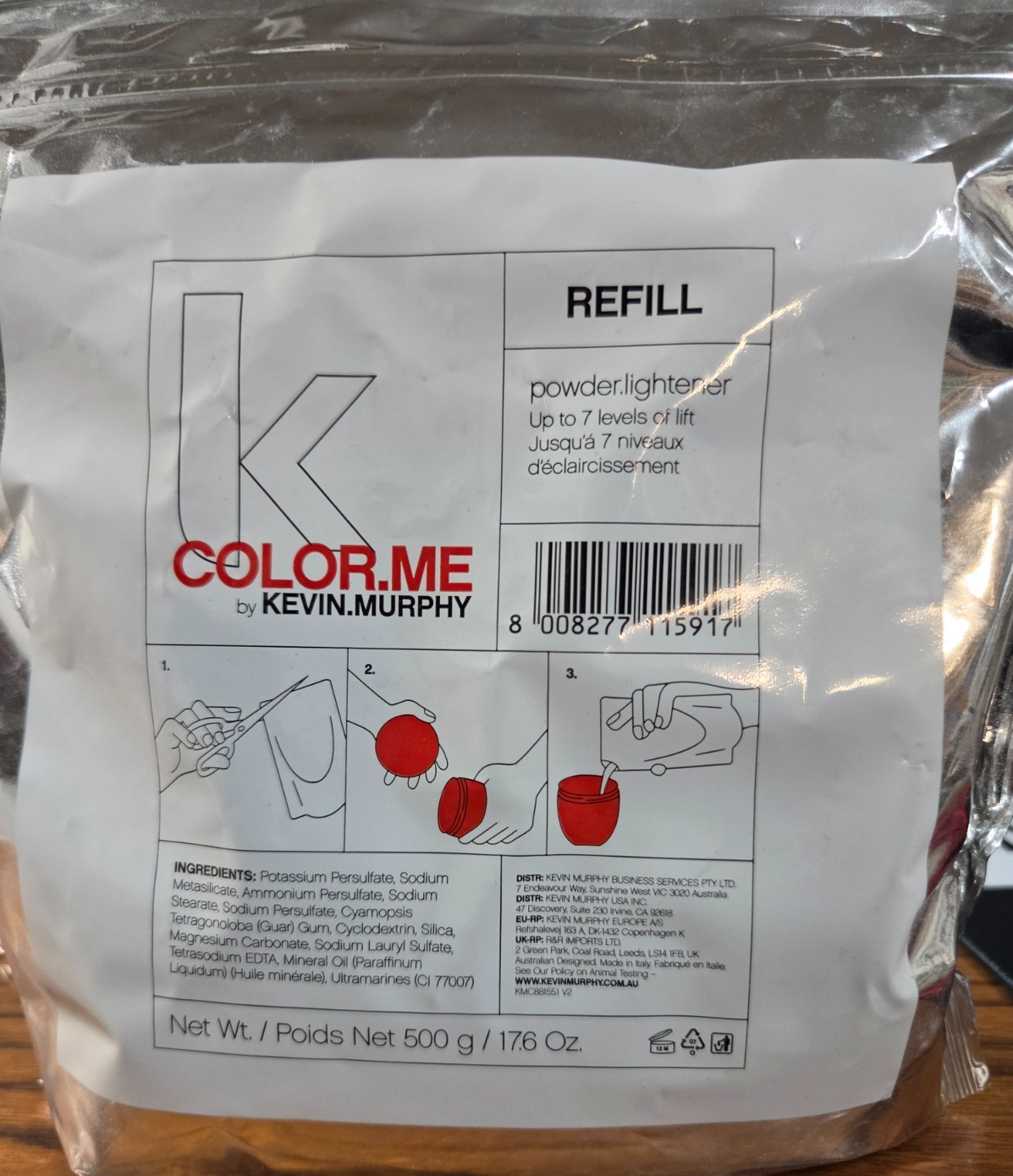 Kevin Murphy Color.Me Powder Lightener REFILL, Ammonia-Free, 17.6 oz- NEW/SEALED